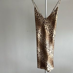 Vintage Victoria Secret Leopard Silk Slip